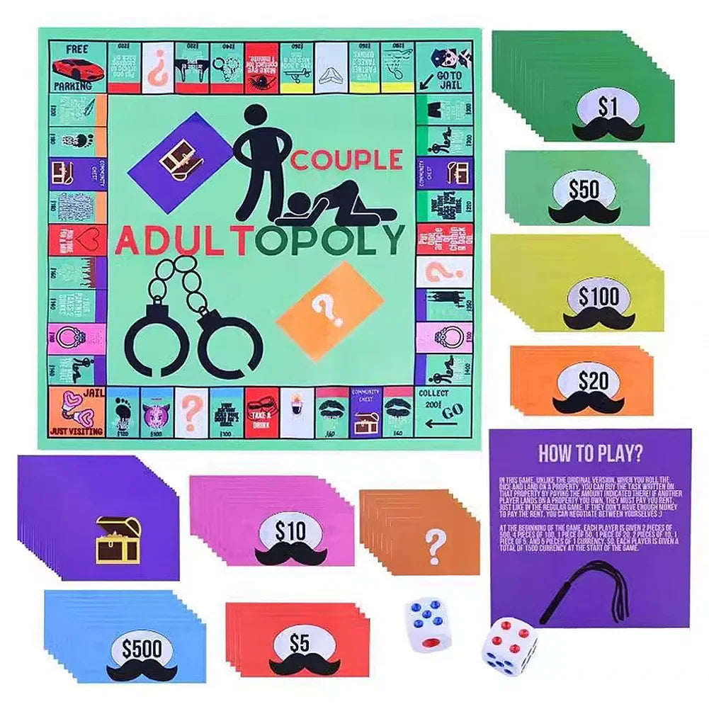 Adultopoly Strip Board Game